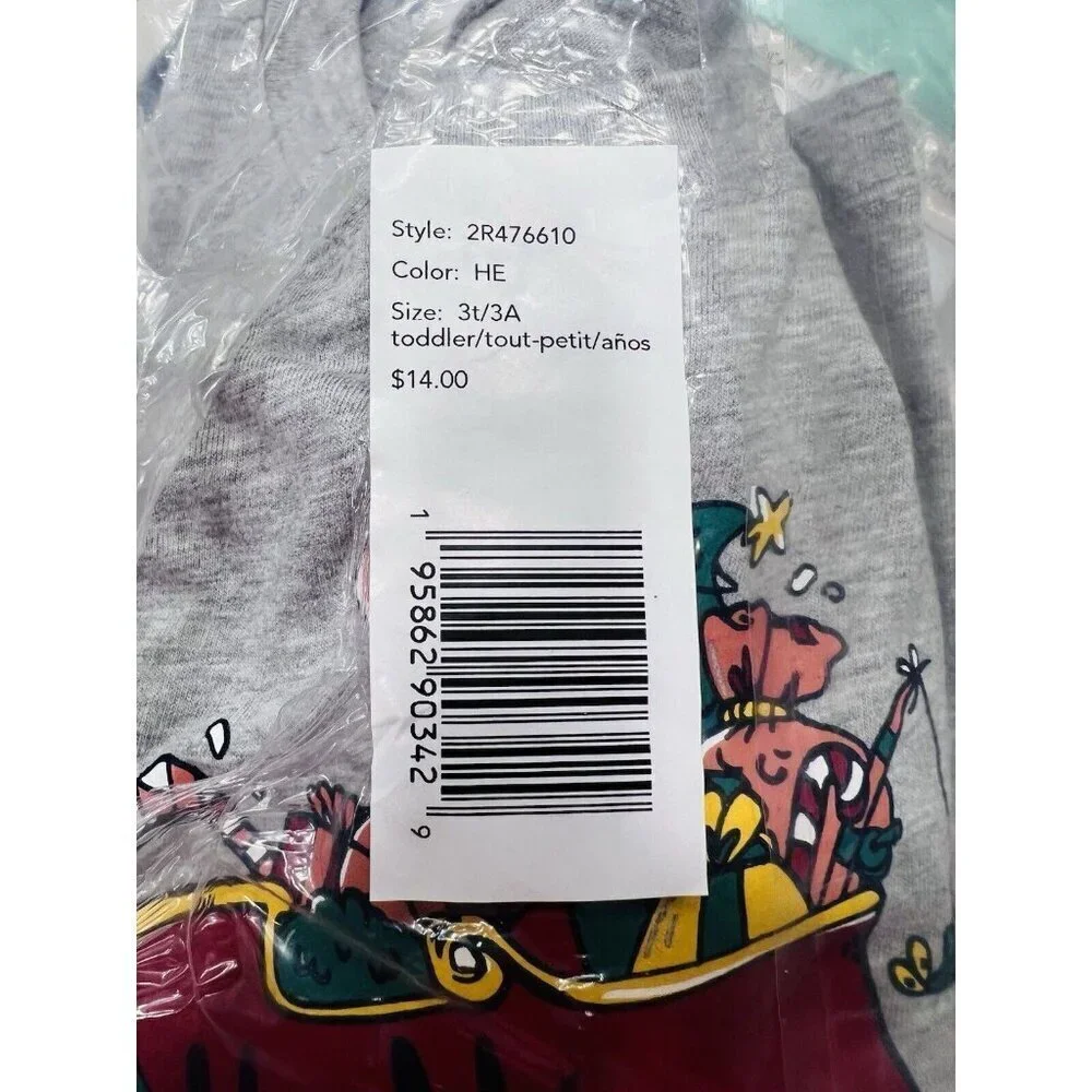 Carter’s Toddler All the Presents Long-Sleeve Graphic Tee Gray Size 3T Unisex